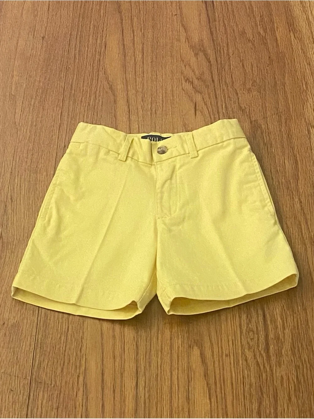 Ralph Lauren Plaid Short-Sleeve Shirt and Abrasion Twill Yellow Shorts Boys Set